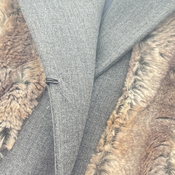 Etcetera women's brown and gray based belted faux fur vest. #445 - Picture 15 of 15